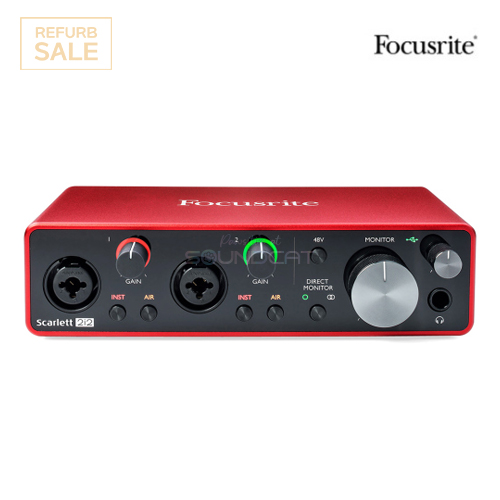 [리퍼브 상품/ 개봉][Focusrite] Scarlett 2i2 USB 3세대[포커스라이트,focusrite,scarlett,2i2,스칼렛,오디오인터페이스,오디오인터 페이스,midi인터페이스,모바일인터페이스]